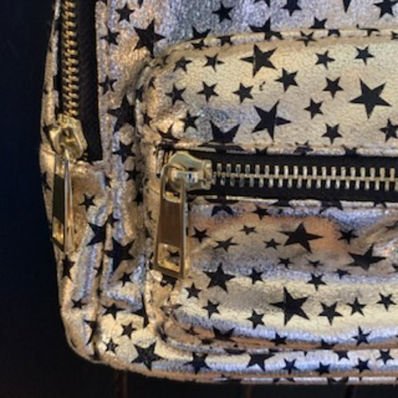 Gold and Black Stars Mini Backpack - Picture 2 of 11